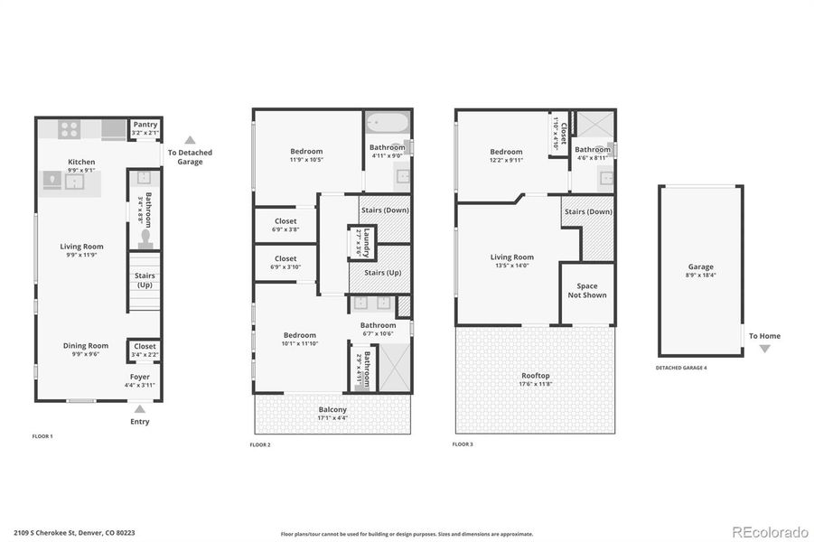 2D floor plan layout of this home in , Denver, CO (Image 29).