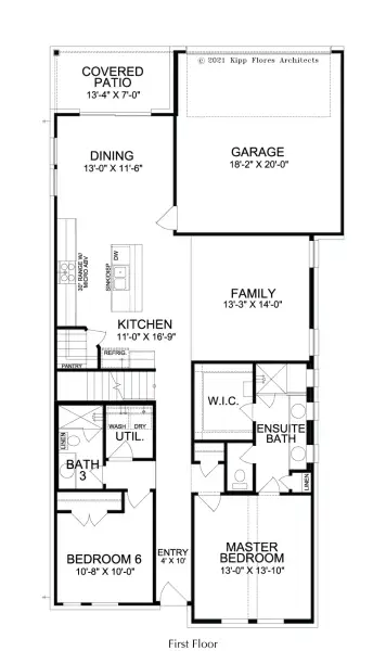 2D floor plan layout for the Harwood by Landon Homes in Lexington Frisco, Frisco, TX (Image 5).