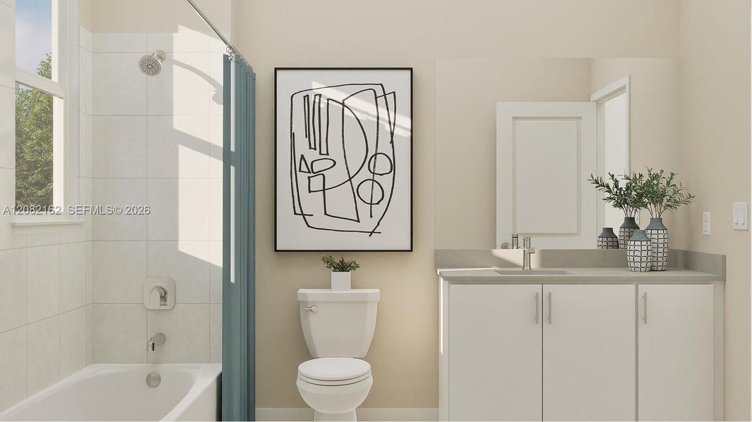 Furnished interior view inside a new home in Emerald Palms, Miami (Image 3).