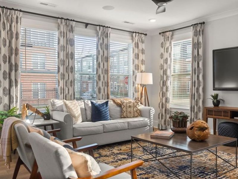 Representative furnished interior of a home built from the Charlotte II by True Homes in Colvin Park, Rock Hill (Image 10).
