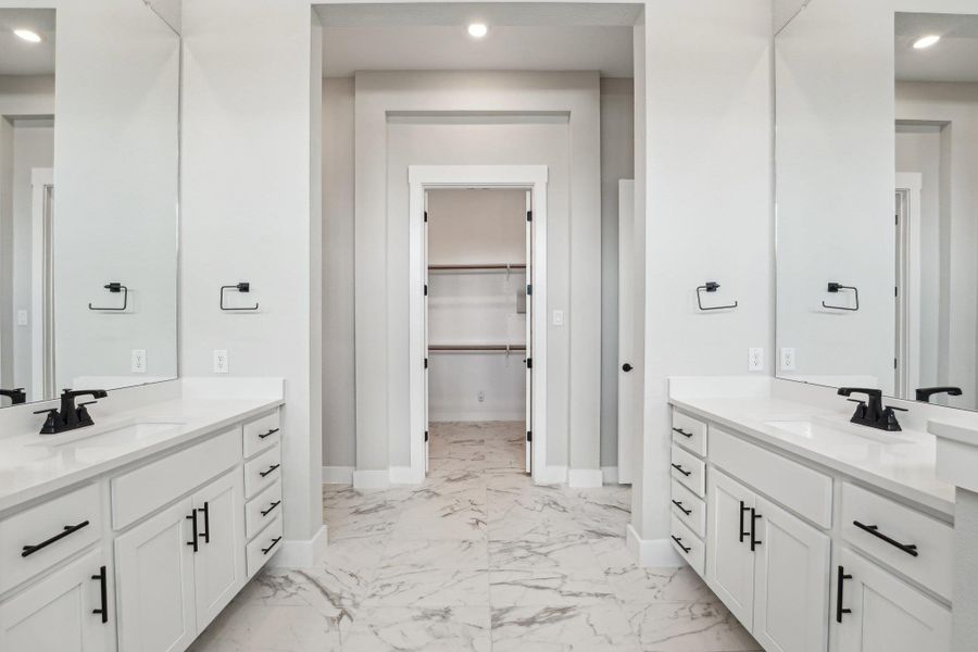 Primary bath with separate sinks Primary bath with separate sinks