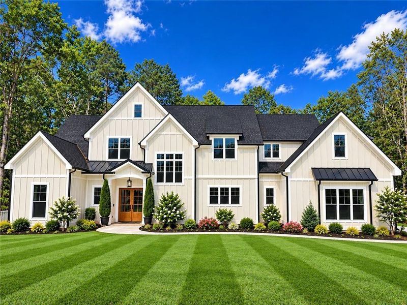 Front exterior of a new home in , Winston, GA, highlighting curb appeal (Image 2). Front exterior of a new home in , Winston, GA, highlighting curb appeal (Image 2).