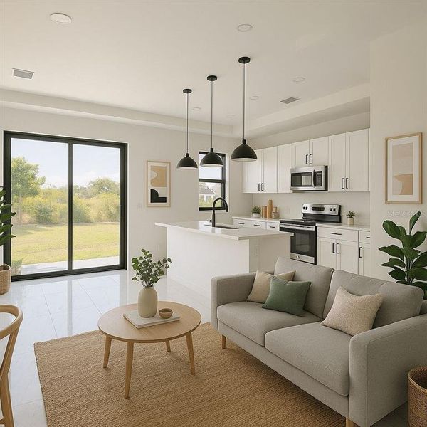 Furnished interior view inside a new home in , Lehigh Acres (Image 10).