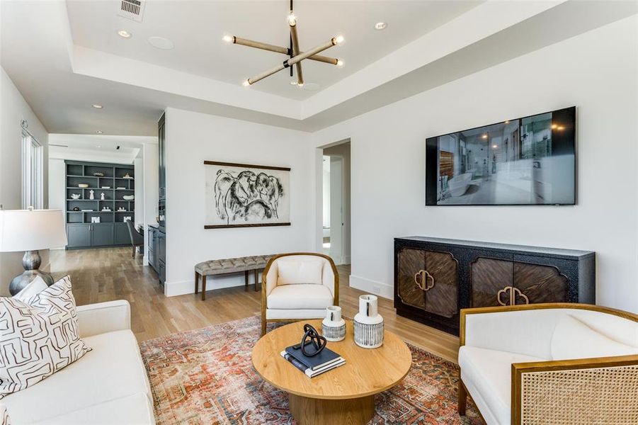Furnished interior view inside a new home in Avadene at Las Colinas, Irving (Image 28).