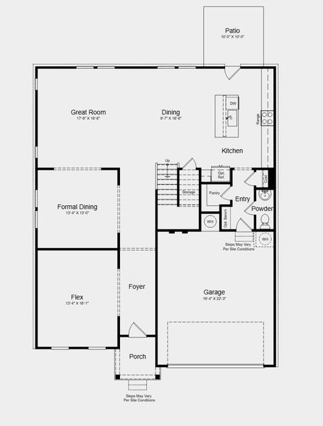 2D floor plan layout for the Summit by Taylor Morrison in Weatherfield, Buford, GA (Image 3).