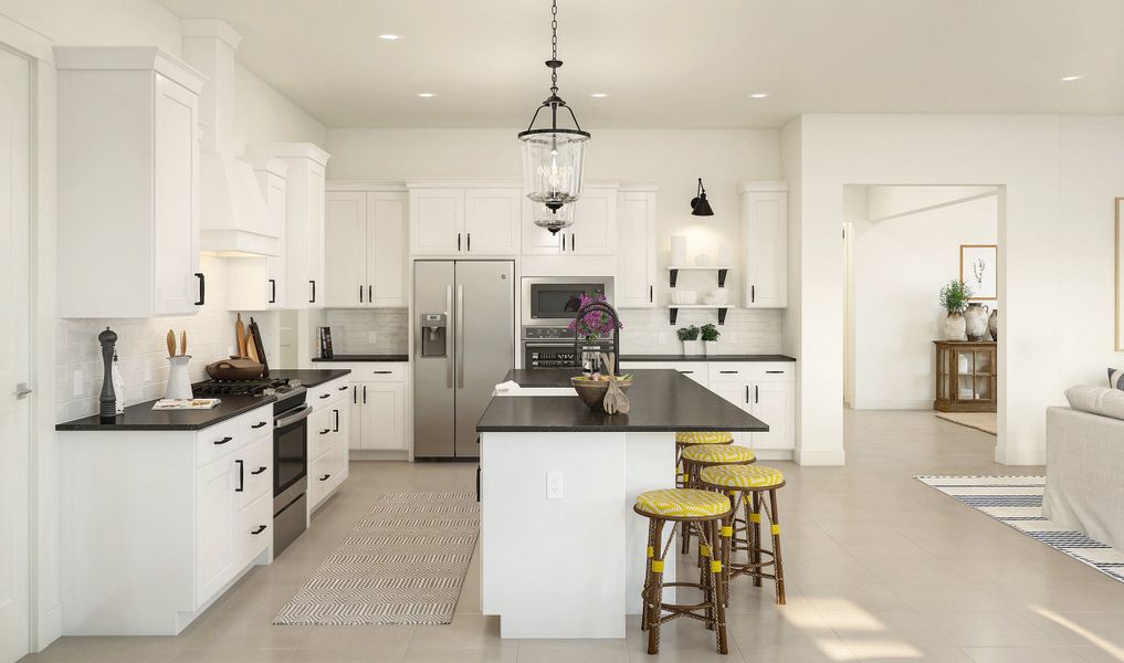 Kitchen with pendant lighting Kitchen with pendant lighting