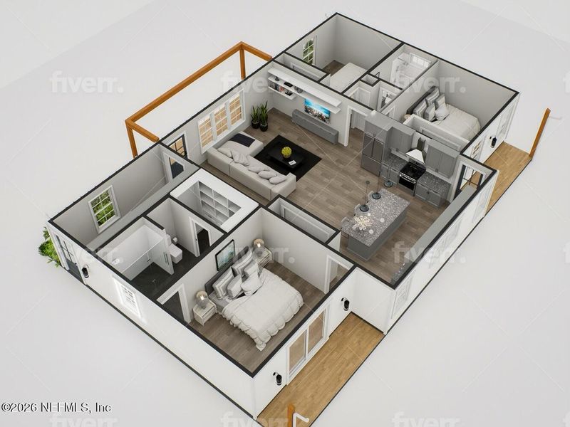 2D floor plan layout of this home in , Satsuma, FL (Image 4).