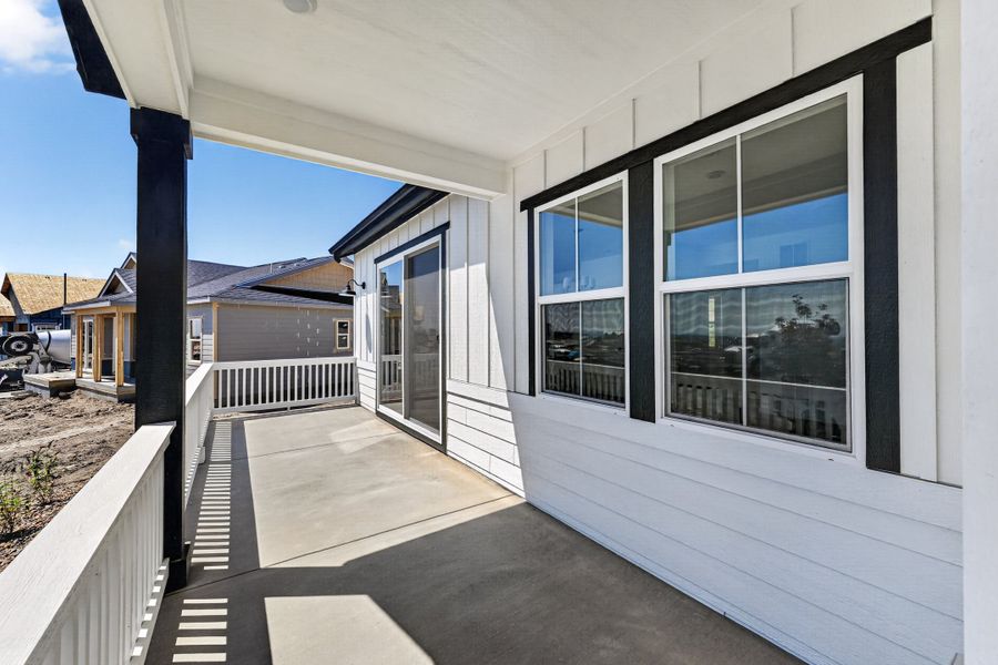 Exterior details and patio area of a home in Trailstone, Arvada (Image 3).