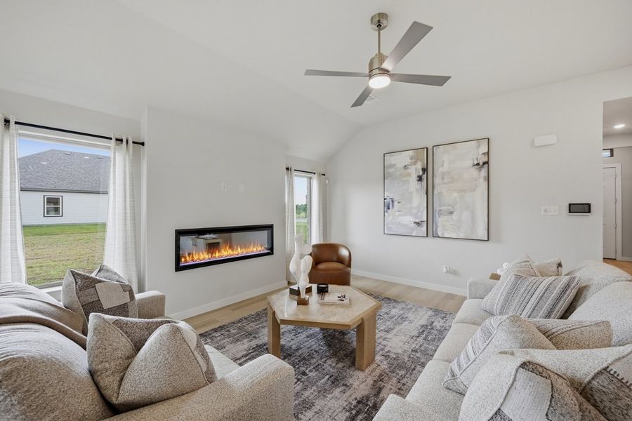 Representative furnished interior of a home built from the The Albany by Lillian Custom Homes in Tabor Ranch, Ponder (Image 10).