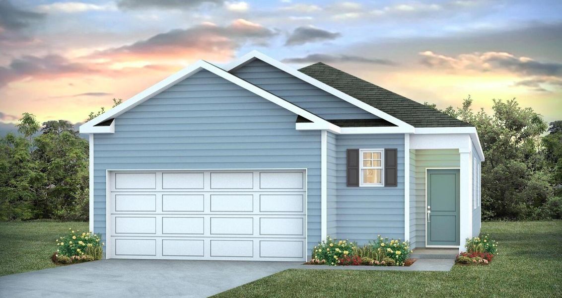 Front exterior of a new home in Mulberry Landing, Orangeburg, SC, highlighting curb appeal (Image 1). Front exterior of a new home in Mulberry Landing, Orangeburg, SC, highlighting curb appeal (Image 1).