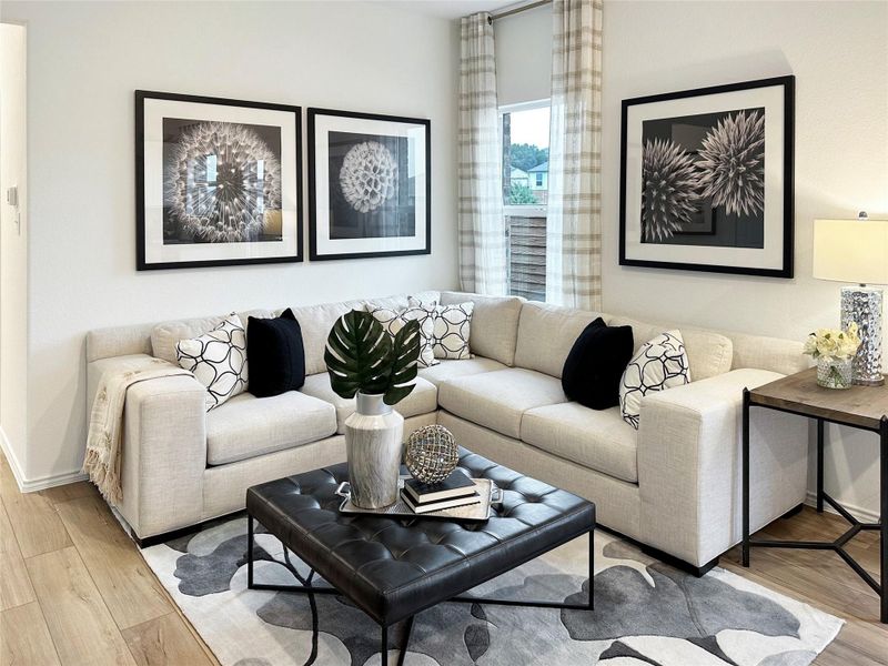 Furnished interior view inside a new home in Meadowlark Preserve, Pflugerville (Image 6).
