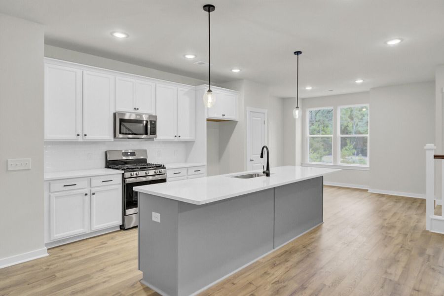 Furnished interior view inside a new home in Indigo Grove Townhomes, Johns Island (Image 7).