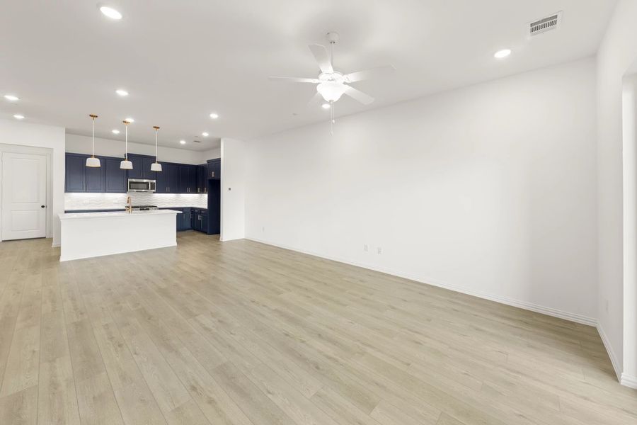 Open Kitchen-Living-Dining Room featuring the Sapphire Collection