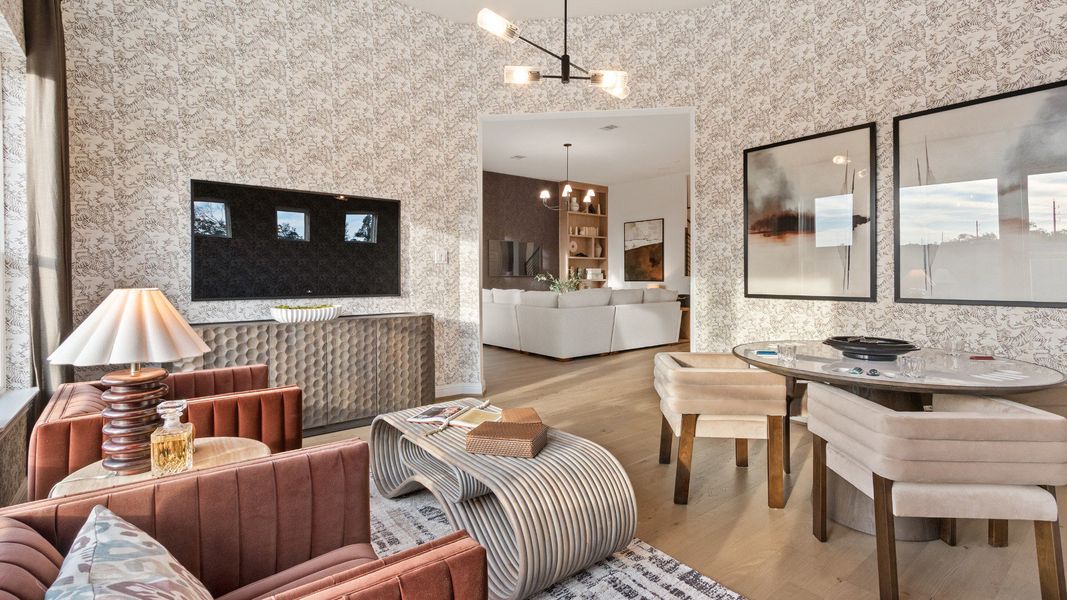 Representative furnished interior of a home built from the Villanova by DRB Homes in Creekhaven, Iowa Colony (Image 10).