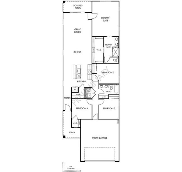 2D floor plan layout of this home in Summerstone II, Marana, AZ (Image 3).