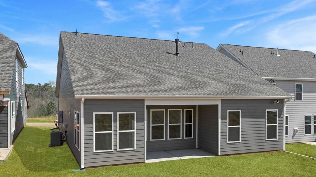 Exterior details and patio area of a home in Whitehawk Meadows, Travelers Rest (Image 3).