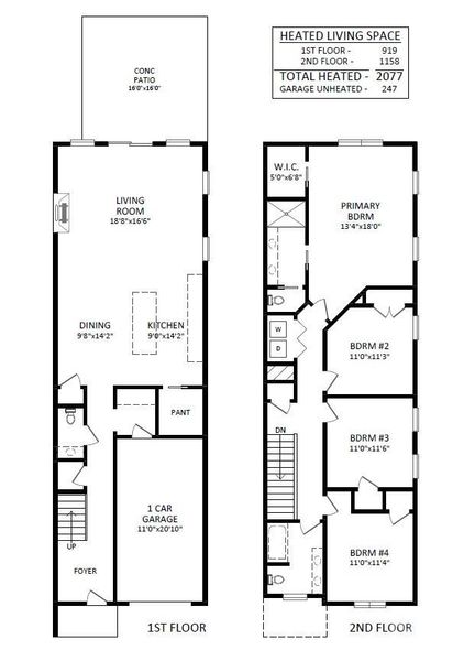 2D floor plan layout of this home in , Charlotte, NC (Image 4).