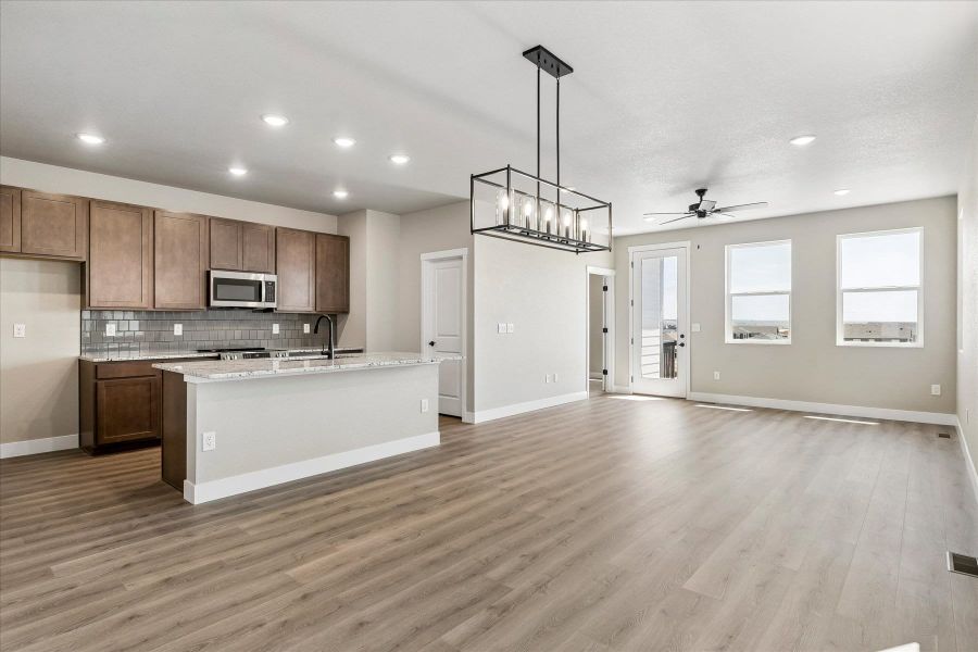 Furnished interior view inside a new home in Trails at Aspen Ridge-3, Colorado Springs (Image 8).