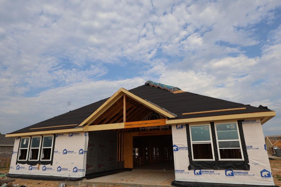 Backyard with covered patio - still under construction!