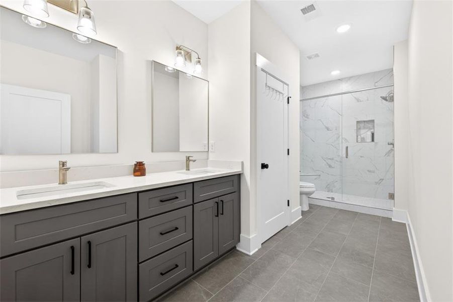 Furnished interior view inside a new home in Town Farms, Peachtree Corners (Image 44).