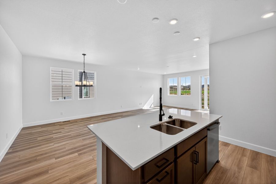 Furnished interior view inside a new home in The Aurora Highlands, Aurora (Image 6).