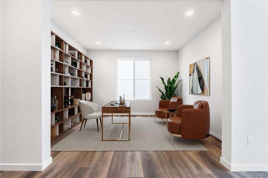 Furnished interior view inside a new home in Stargaze at Solstice, Littleton (Image 32).