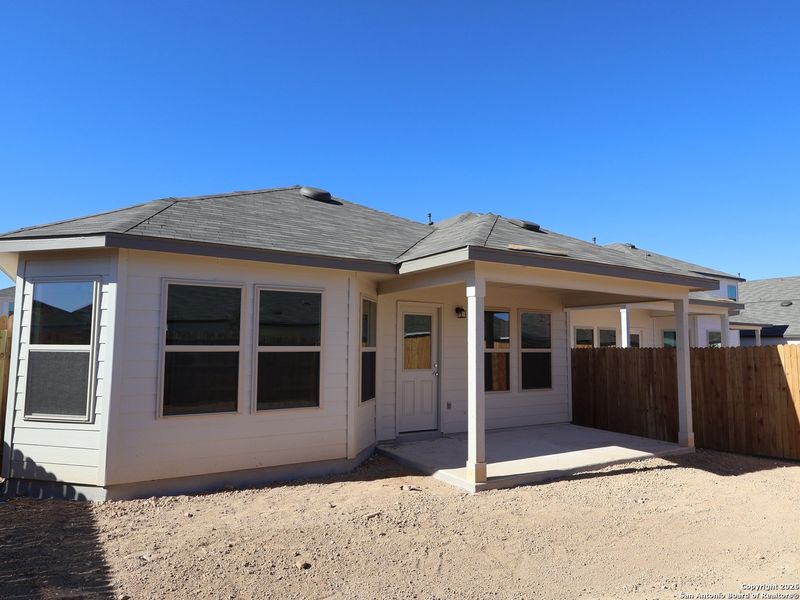 Exterior details and patio area of a home in Winding Brook, San Antonio (Image 3).