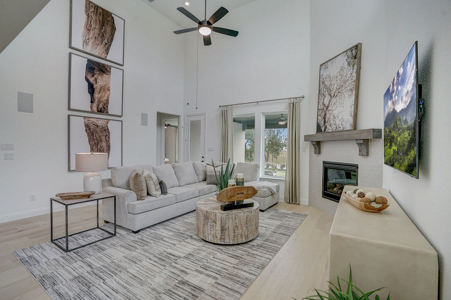 Furnished interior view inside a new home in Cross Creek Meadows, Celina (Image 6). Furnished interior view inside a new home in Cross Creek Meadows, Celina (Image 6).
