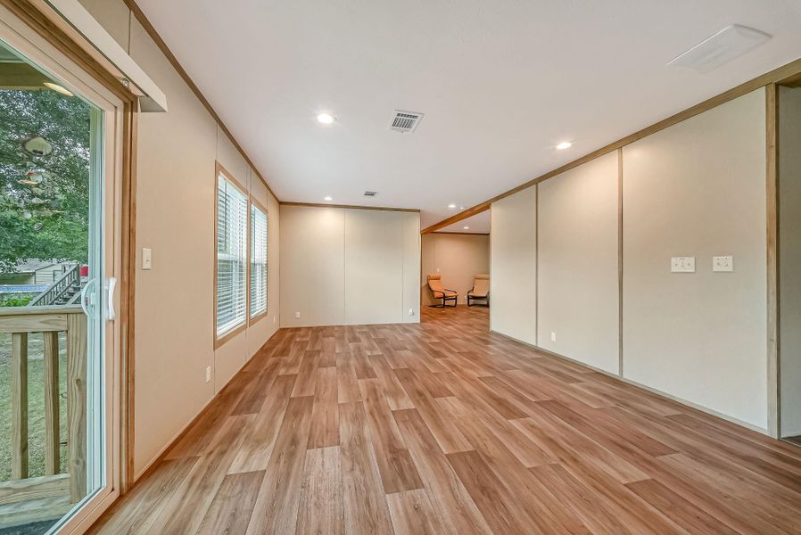 This space is called the Family Room on the pictured floor plan. Seller used as a dining room. Lots of flexibility with this floor plan.