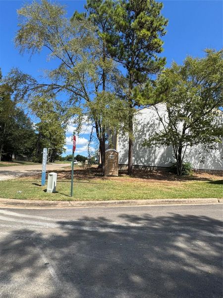 corner lot. Will never be a house built on the green space to the right