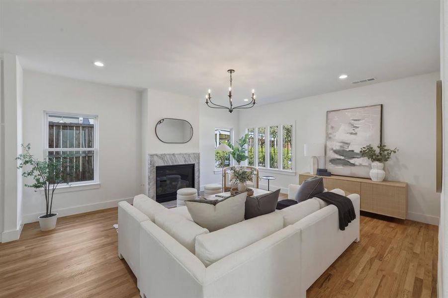 Furnished interior view inside a new home in , Dallas (Image 6). Furnished interior view inside a new home in , Dallas (Image 6).