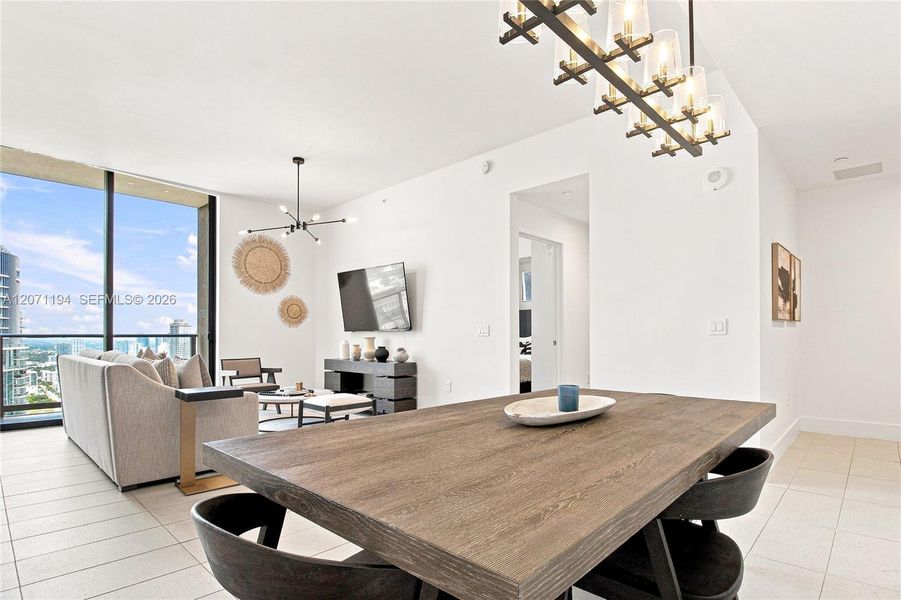 Furnished interior view inside a new home in , Miami (Image 18).