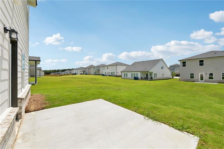 Exterior details and patio area of a home in Parkside at Grayson, Grayson (Image 4).
