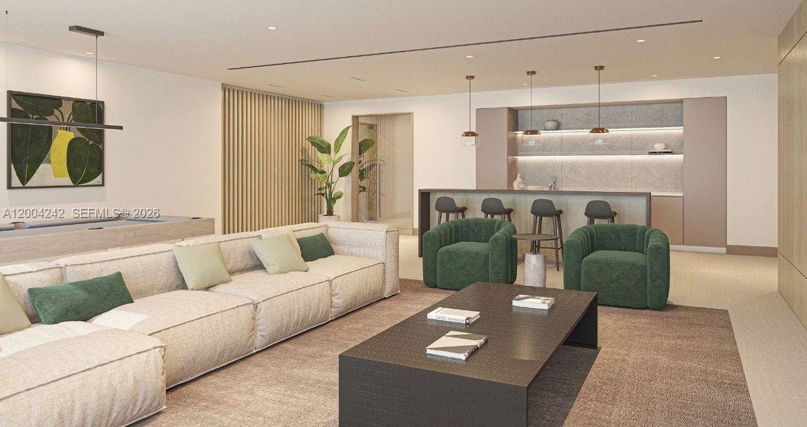 Furnished interior view inside a new home in , Miami (Image 17).