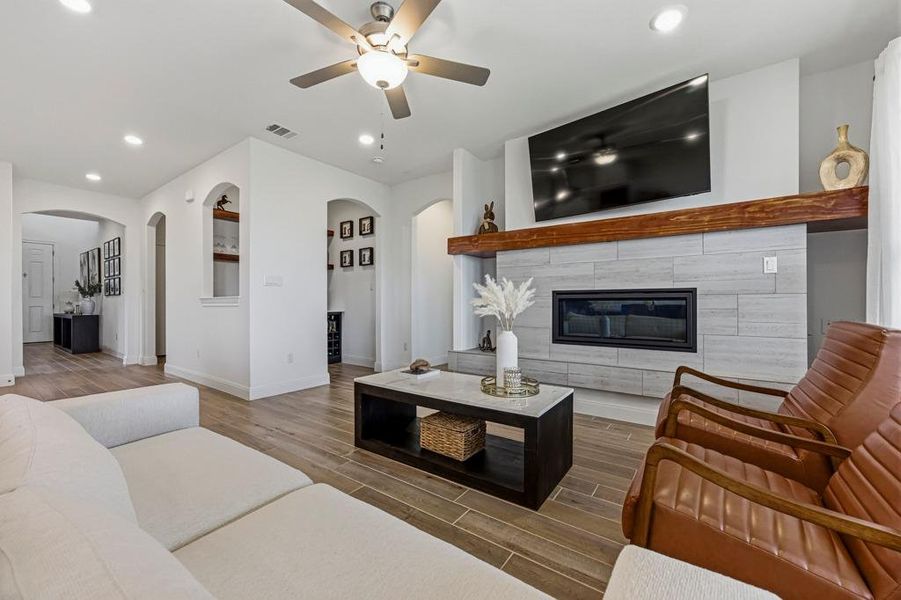 Furnished interior view inside a new home in West Cypress Hills, Spicewood (Image 11).