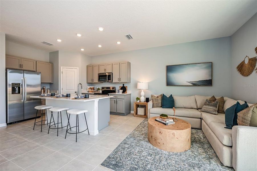 Furnished interior view inside a new home in Waterstone Townhomes, Groveland (Image 16).