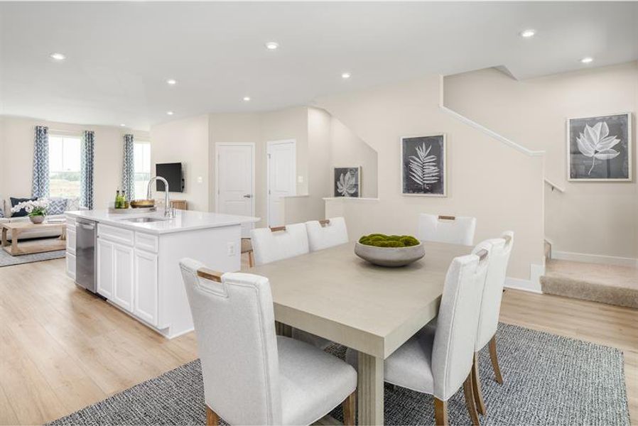 Representative furnished interior of a home built from the Overture by Ryan Homes in Moore Farm Townhomes, Indian Trail (Image 7).