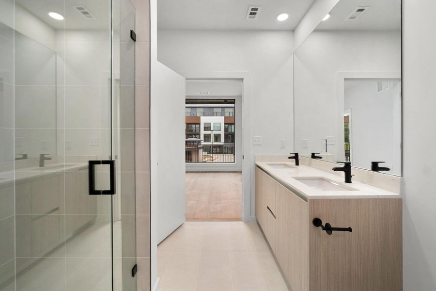 Furnished interior view inside a new home in One Oak, Austin (Image 15).