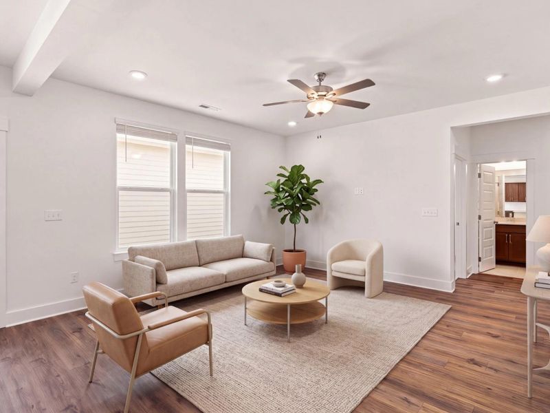 Furnished interior view inside a new home in Woods Crossing, Gallatin (Image 9). Furnished interior view inside a new home in Woods Crossing, Gallatin (Image 9).