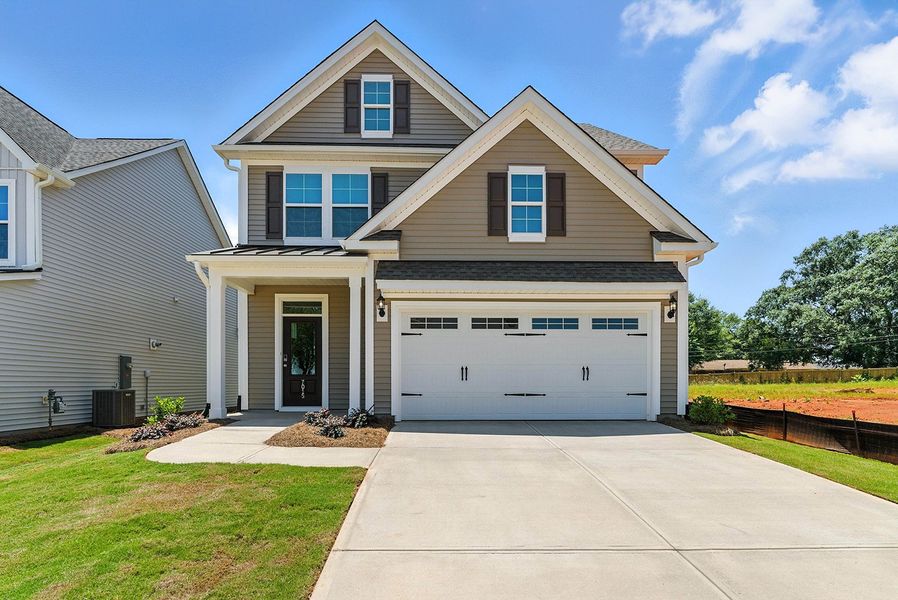 Front exterior of a new home in Landmark Commons, Boiling Springs, SC, highlighting curb appeal (Image 1).