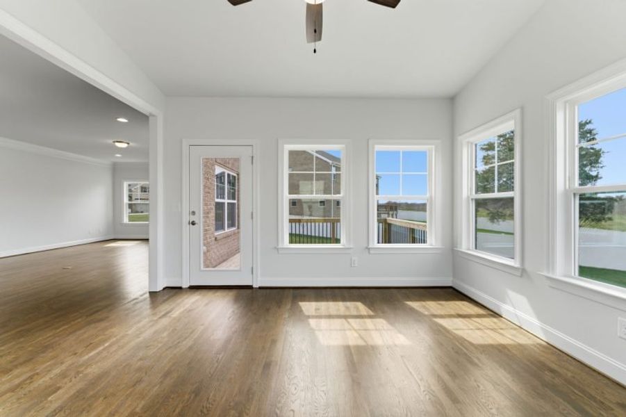 Representative unfurnished interior of a home built from the Fairfield Lux by Keystone Homes NC in Weybridge, Burlington (Image 81).