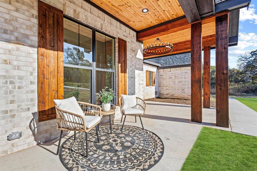 Exterior details and patio area of a home in , Denison (Image 30). Exterior details and patio area of a home in , Denison (Image 30).