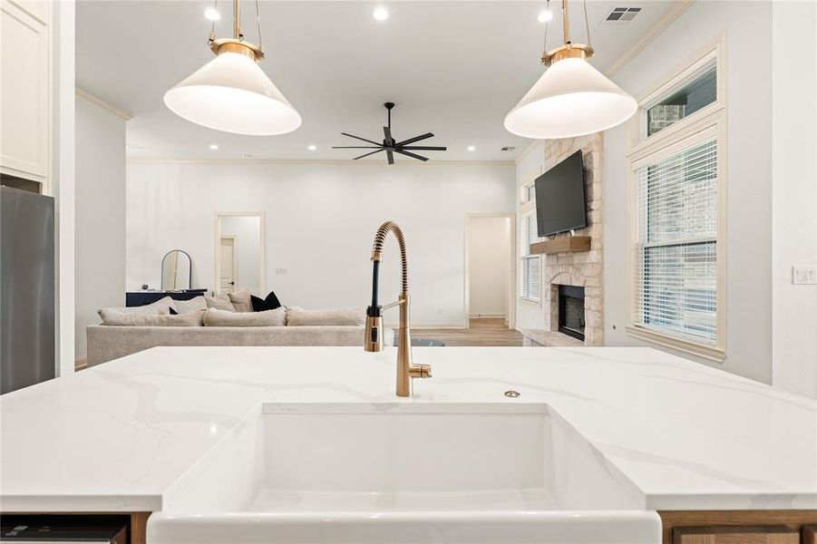 Close-up of interior finishes inside a home in , Woodway (Image 21).