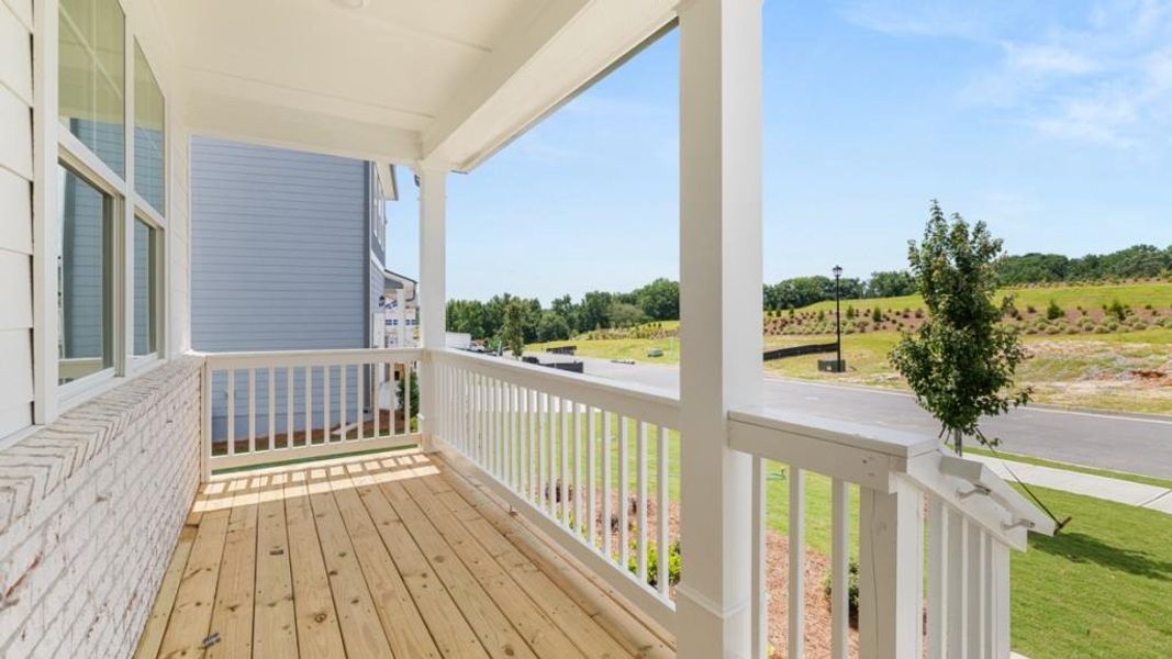 Exterior details and patio area of a home in Liberty Crossing, Braselton (Image 4).