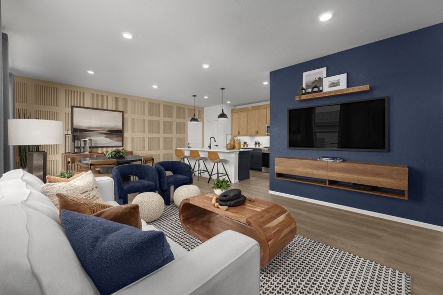 Representative furnished interior of a home built from the 2138 Modeled by KB Home in Windler Wildflower, Aurora (Image 5).