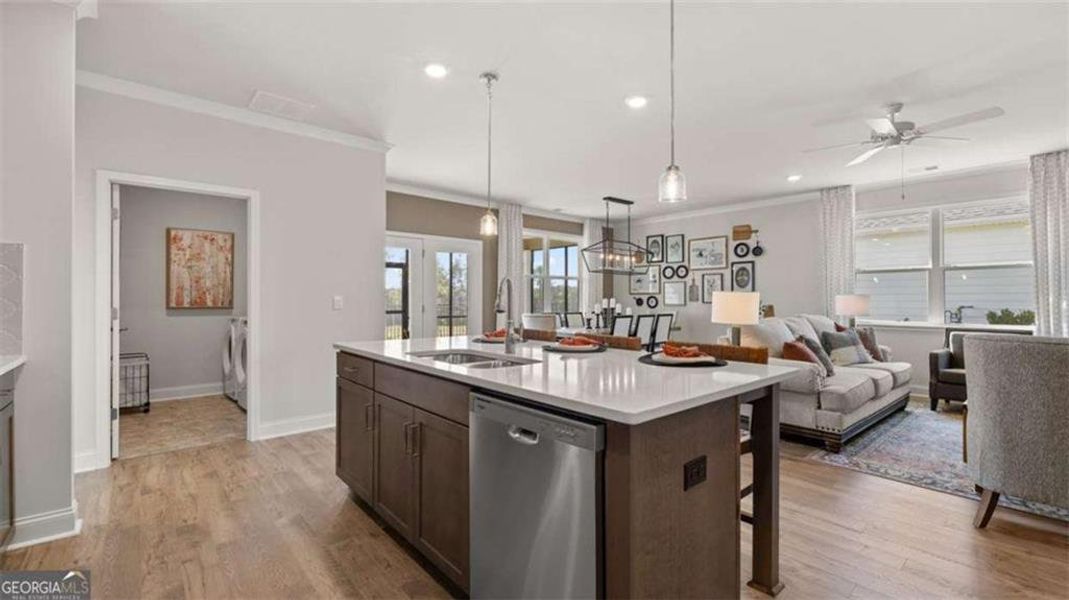Furnished interior view inside a new home in Oak Ridge Meadows - Active Adult, Locust Grove (Image 14).