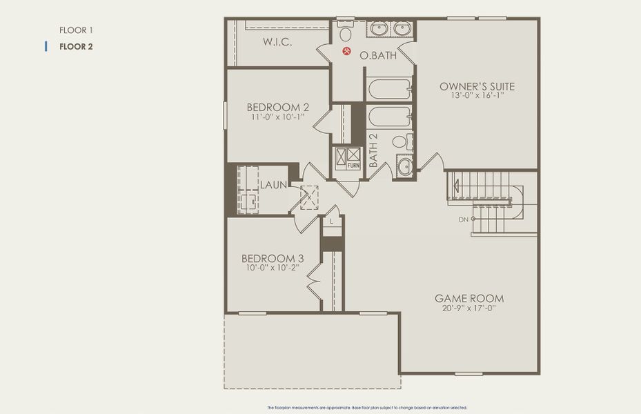 Sandalwood Floor Plan, Quick Move-In Home, Floor 2