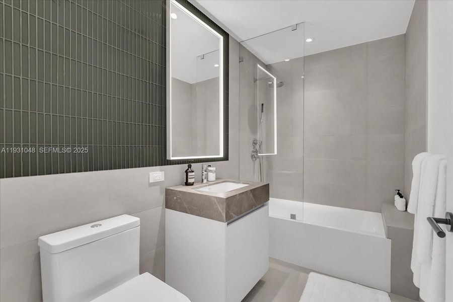 Furnished interior view inside a new home in , Miami Beach (Image 10). Furnished interior view inside a new home in , Miami Beach (Image 10).