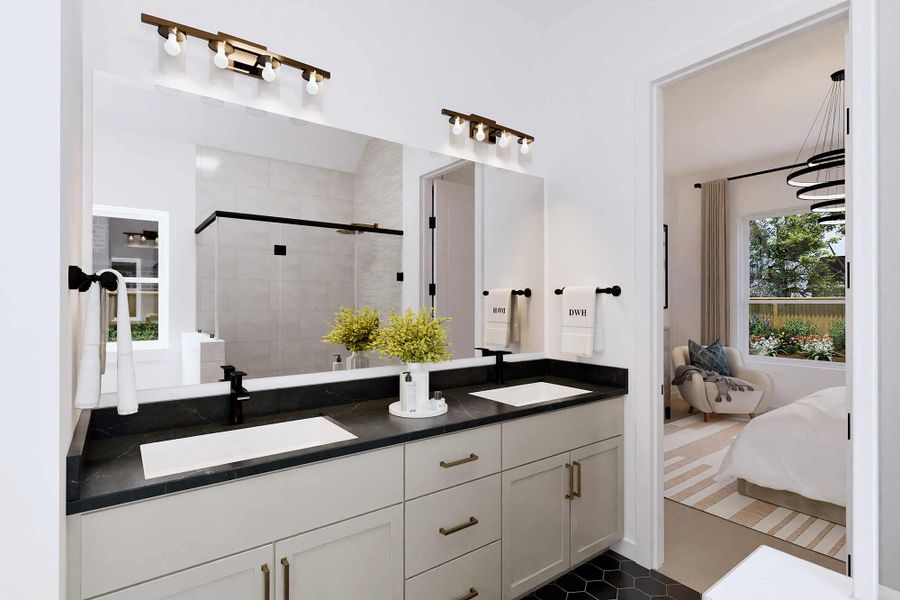 Representative furnished interior of a home built from the The Grapevine by David Weekley Homes in The Grand Prairie - Meadow Collection, Hockley (Image 4).