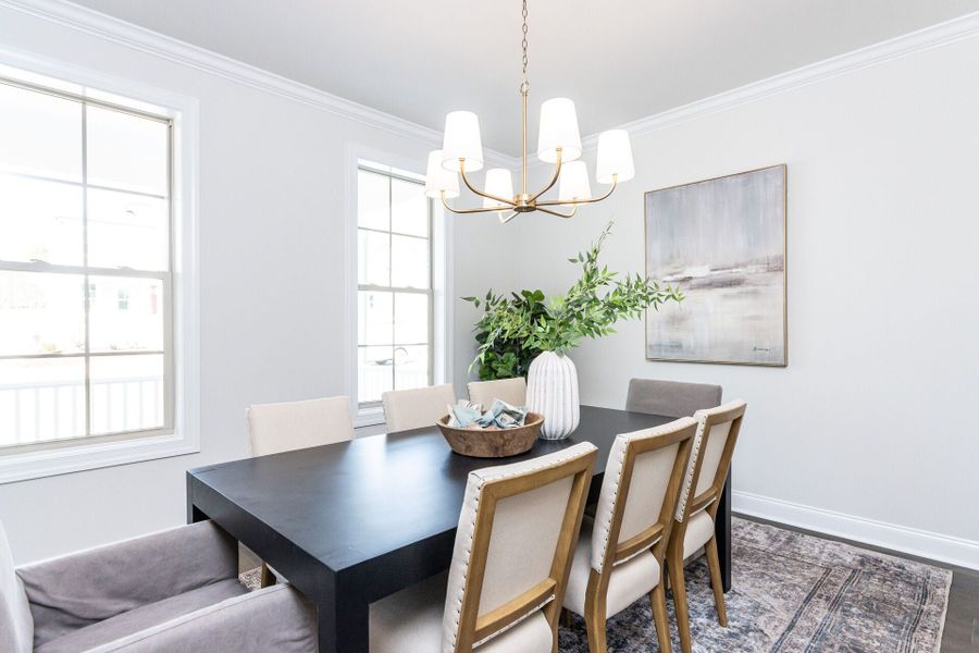 Representative furnished interior of a home built from the Azalea American Farmhouse by Homes by Dickerson in The View, Durham (Image 6).